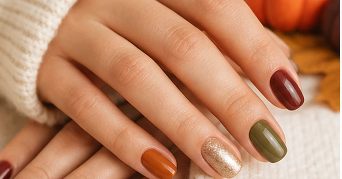 Paleta de manicura con tonos otoñales y actuales para revisar tendencias antiguas